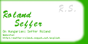 roland seffer business card